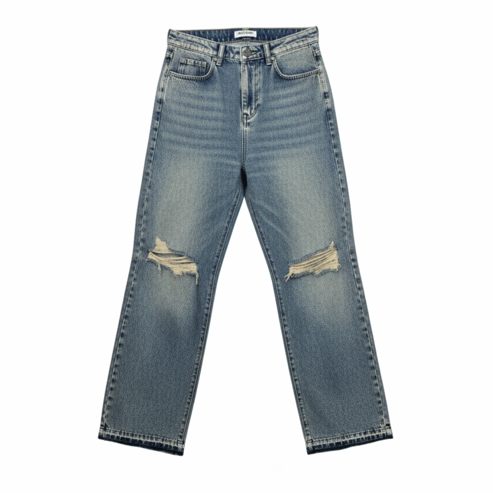 Cutting Straight-Fit jeans