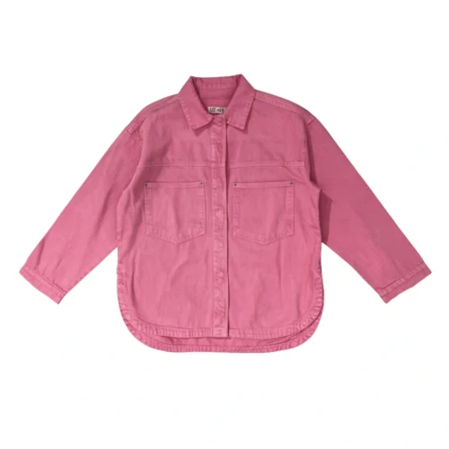 Denim washed buttoned oversized Shirt jacket