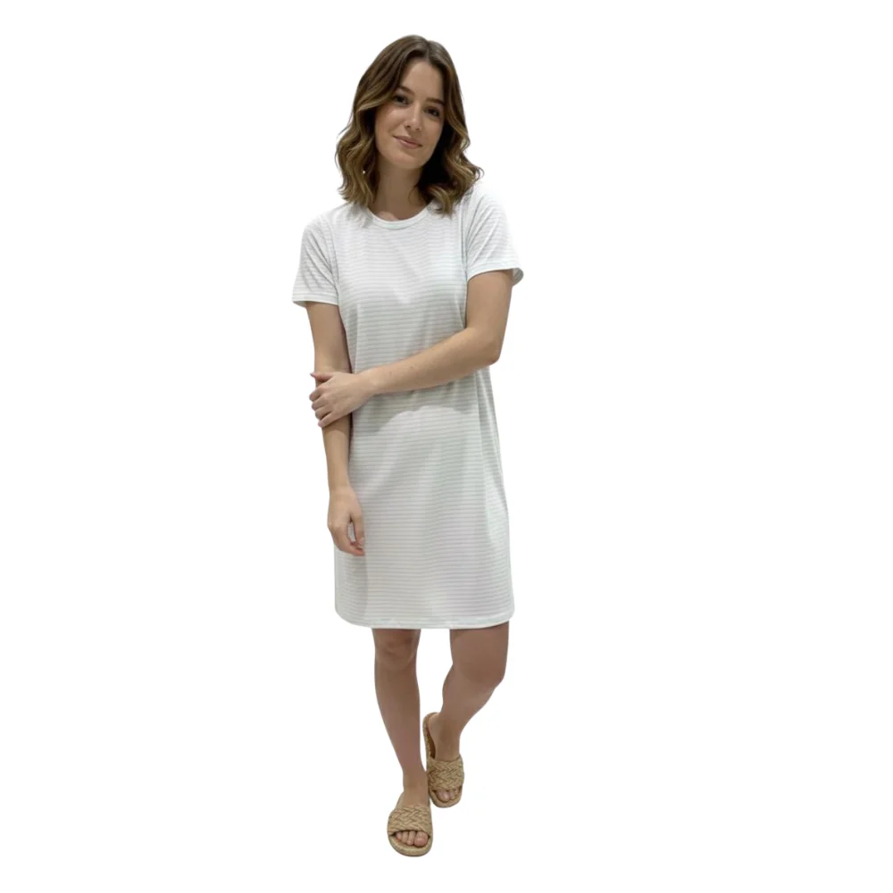 Cotton Beach Striped Dress - Image 3