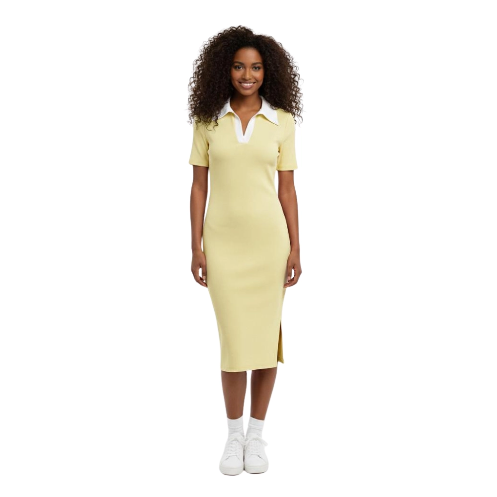 Women's Plain Collared Dress