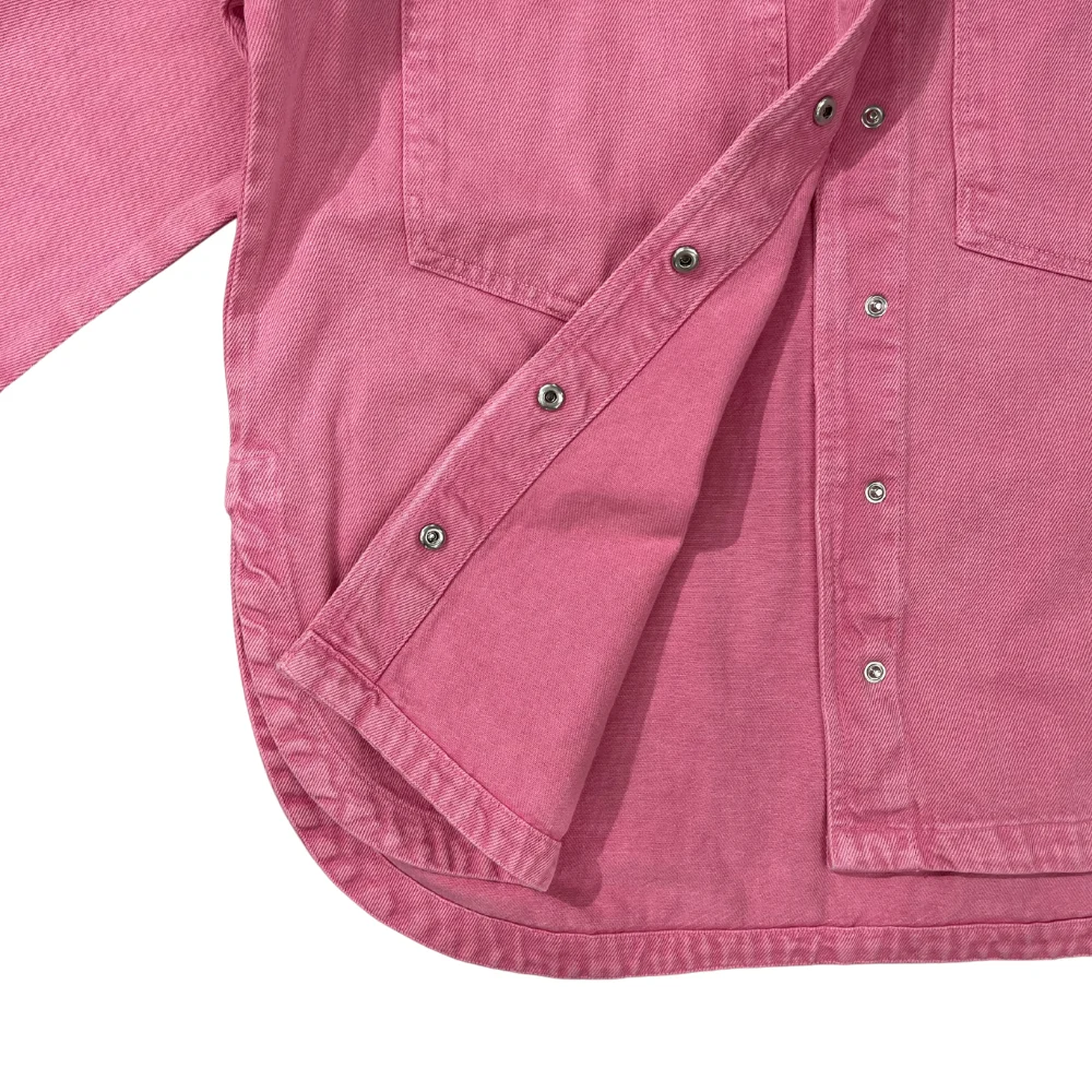 Denim washed buttoned oversized Shirt jacket - Image 3