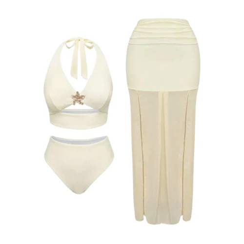 Shein Two-Pieces Bikini HighRise Swimwear with Skirt