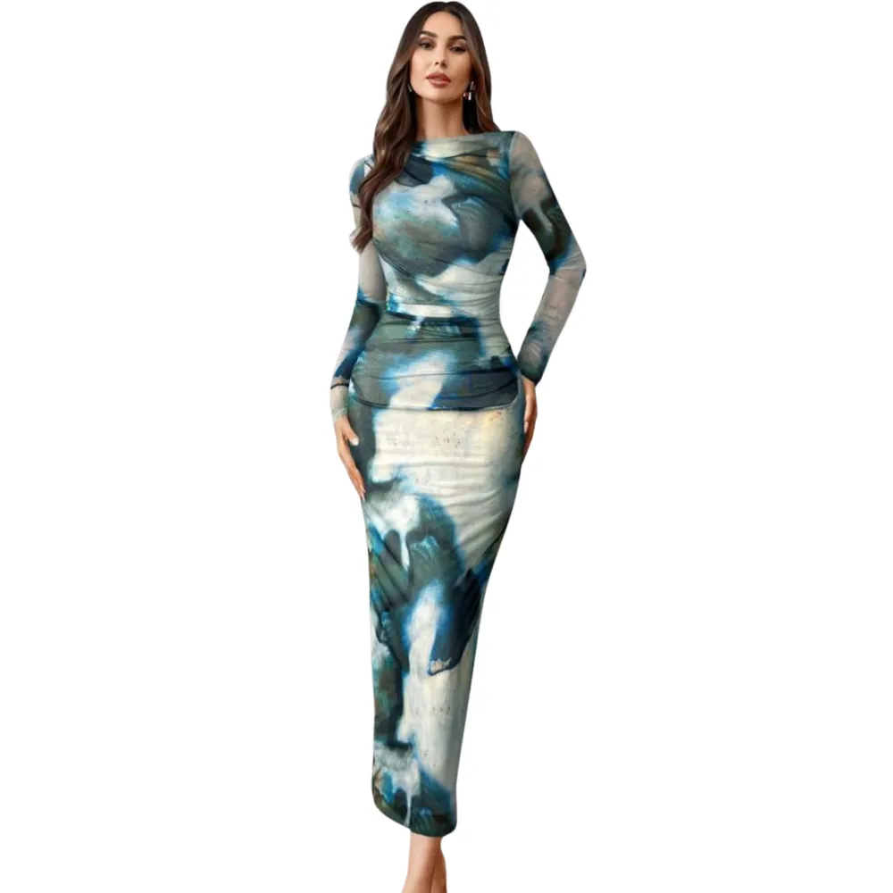 Shein Fitted Elegant Long-sleeve dress