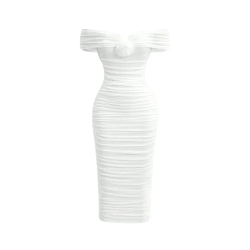 Shein women's white off-shoulder dress