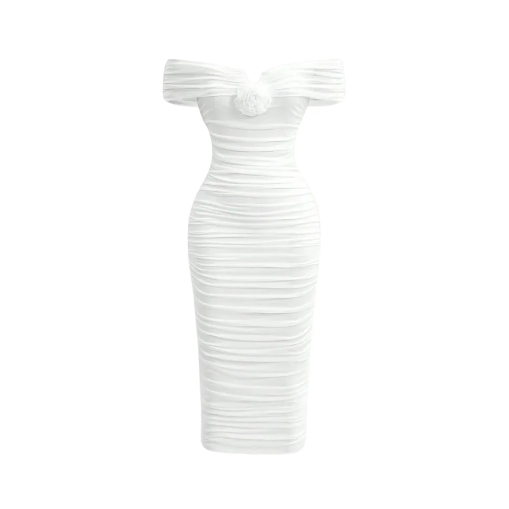 Shein women's white off-shoulder dress