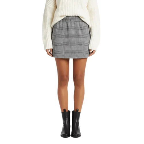 Wool Side Strip Skirt