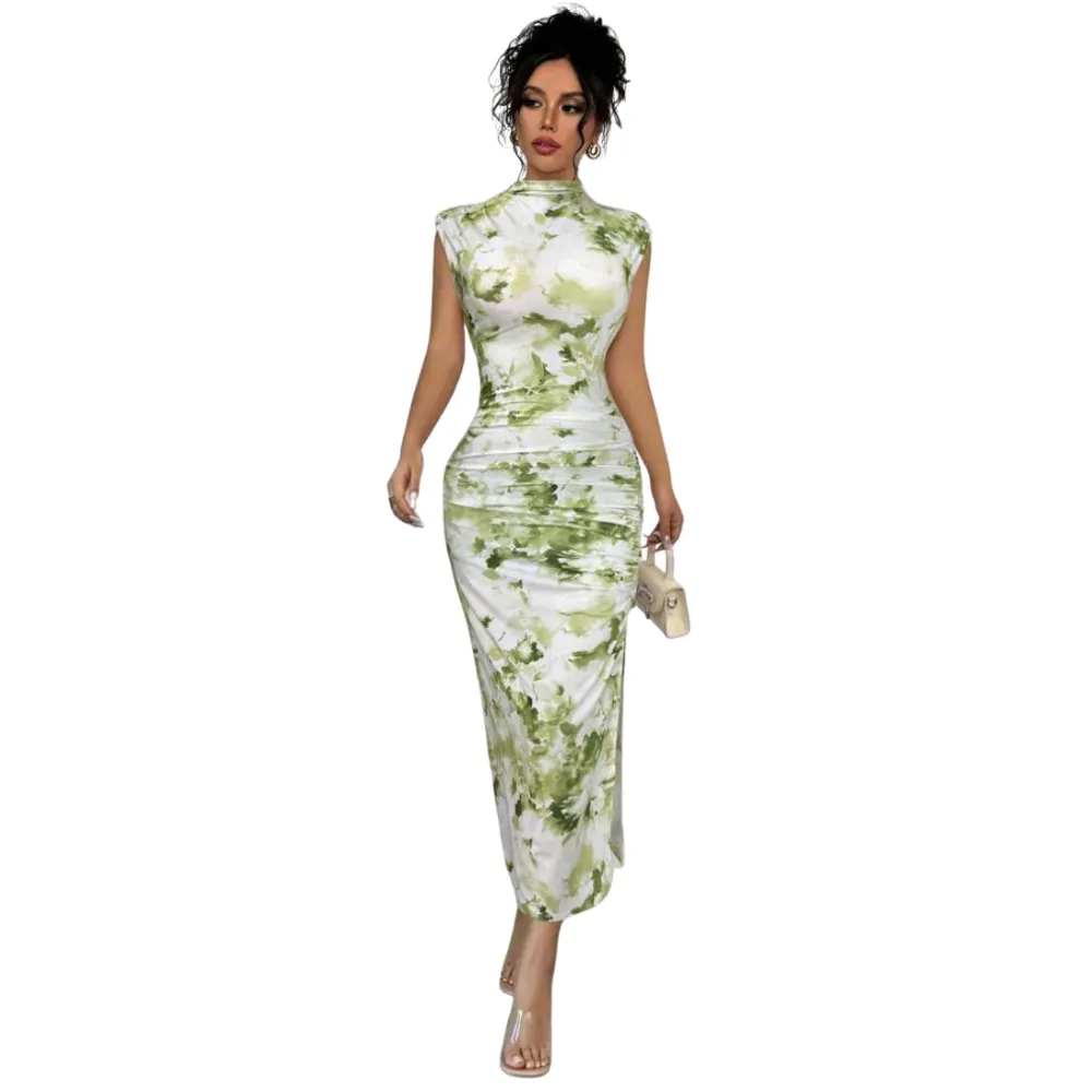 Shein Floral Printed Slim-Fit Dress
