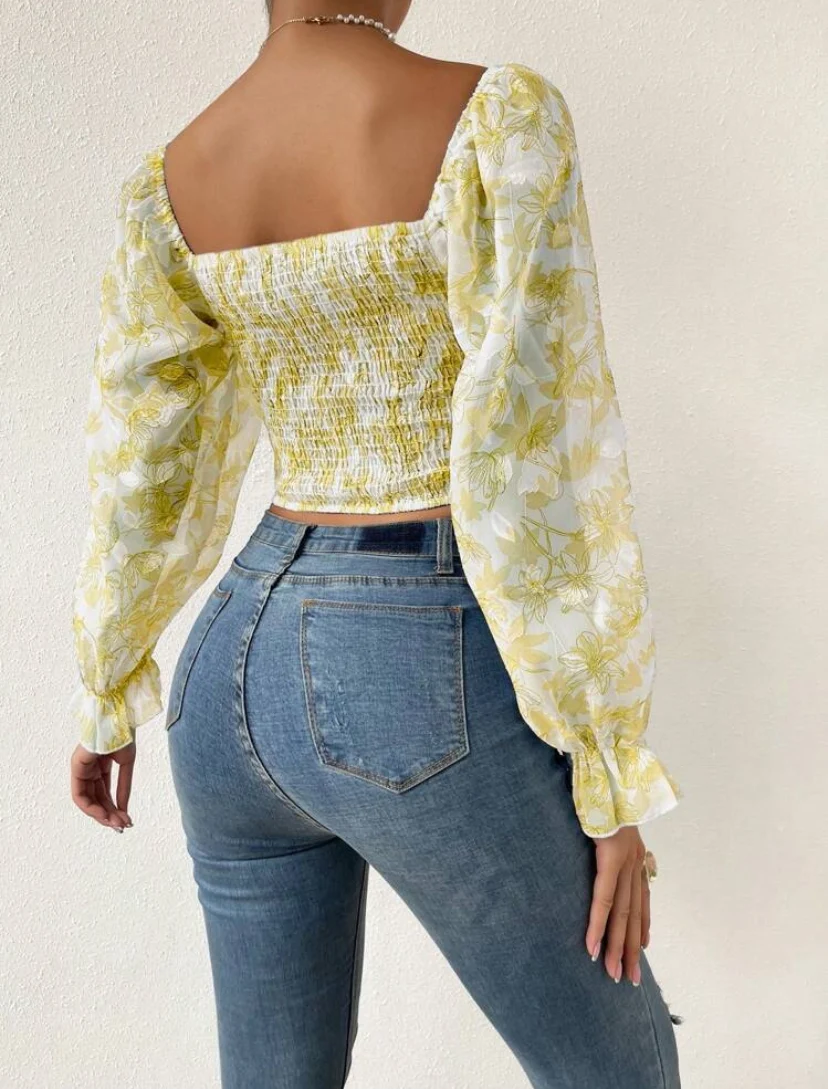 Shein Chiffon Longsleeve Blouse - Image 3