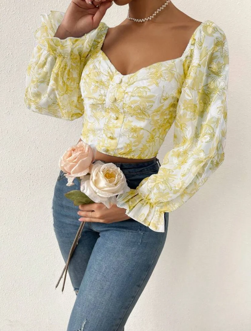 Shein Chiffon Longsleeve Blouse - Image 4