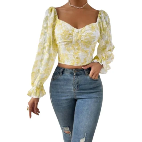 Shein Chiffon Longsleeve Blouse