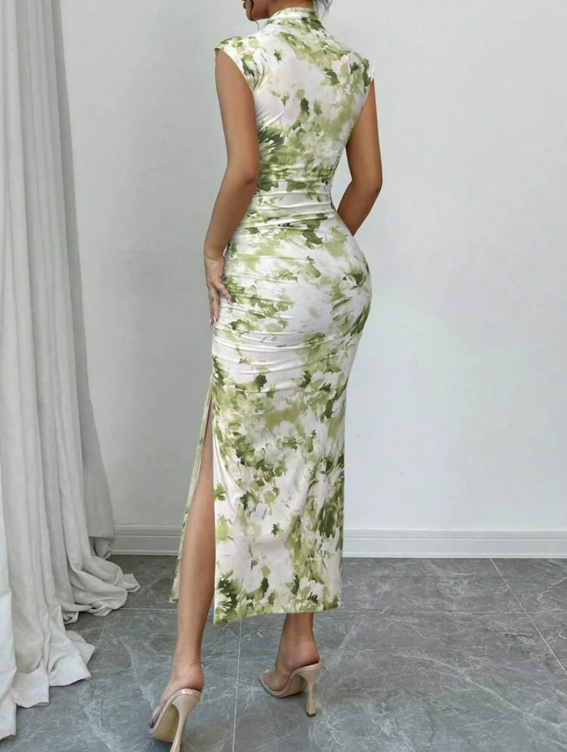 Shein Floral Printed Slim-Fit Dress - Image 4