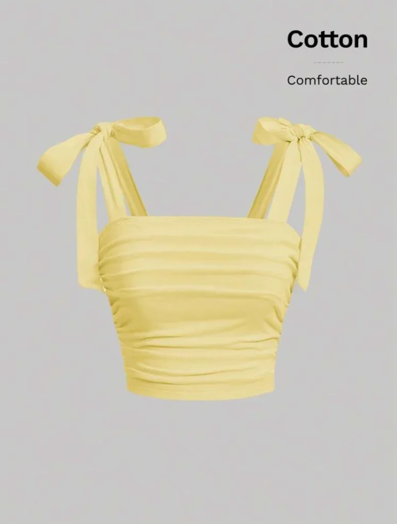 Cotton Bow Style Crop Top