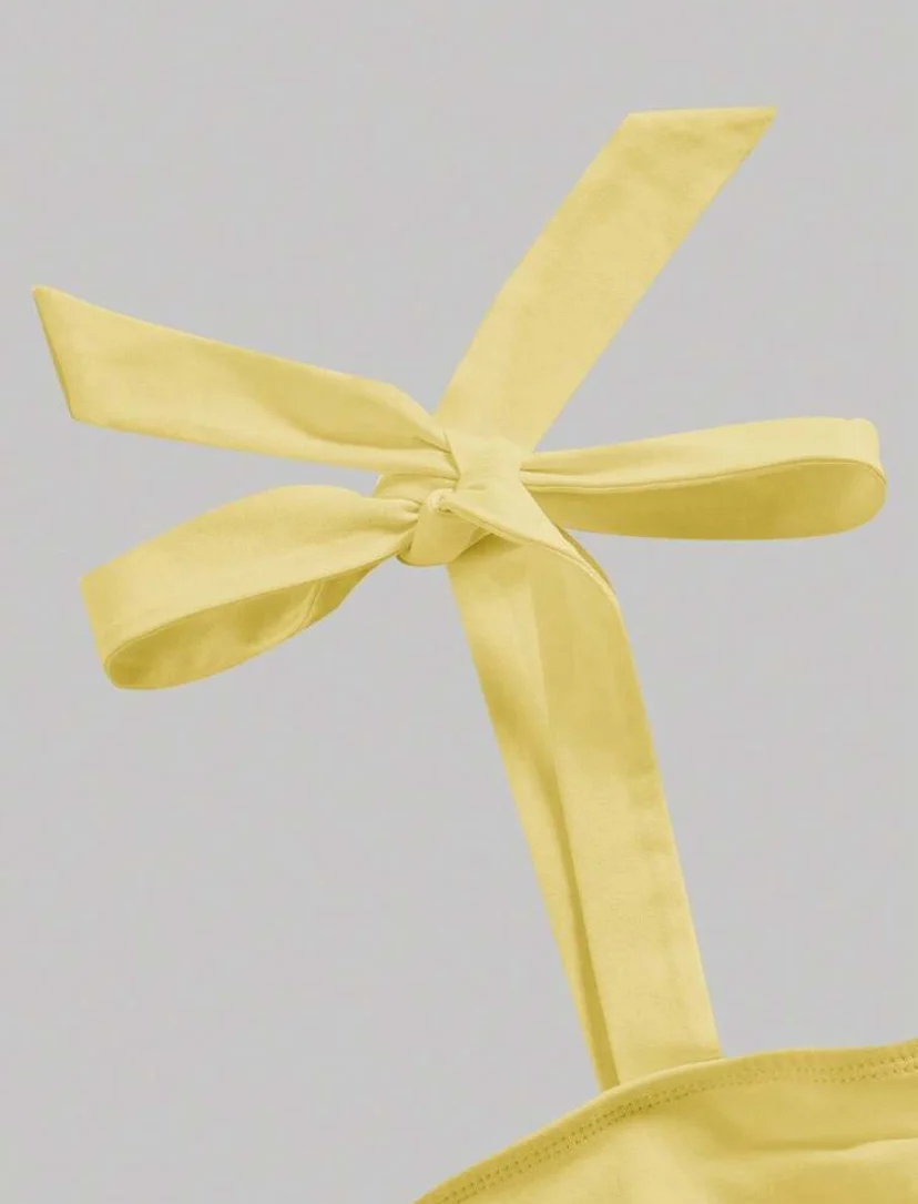 Shein Knotted Shoulder Crop Top - Image 3