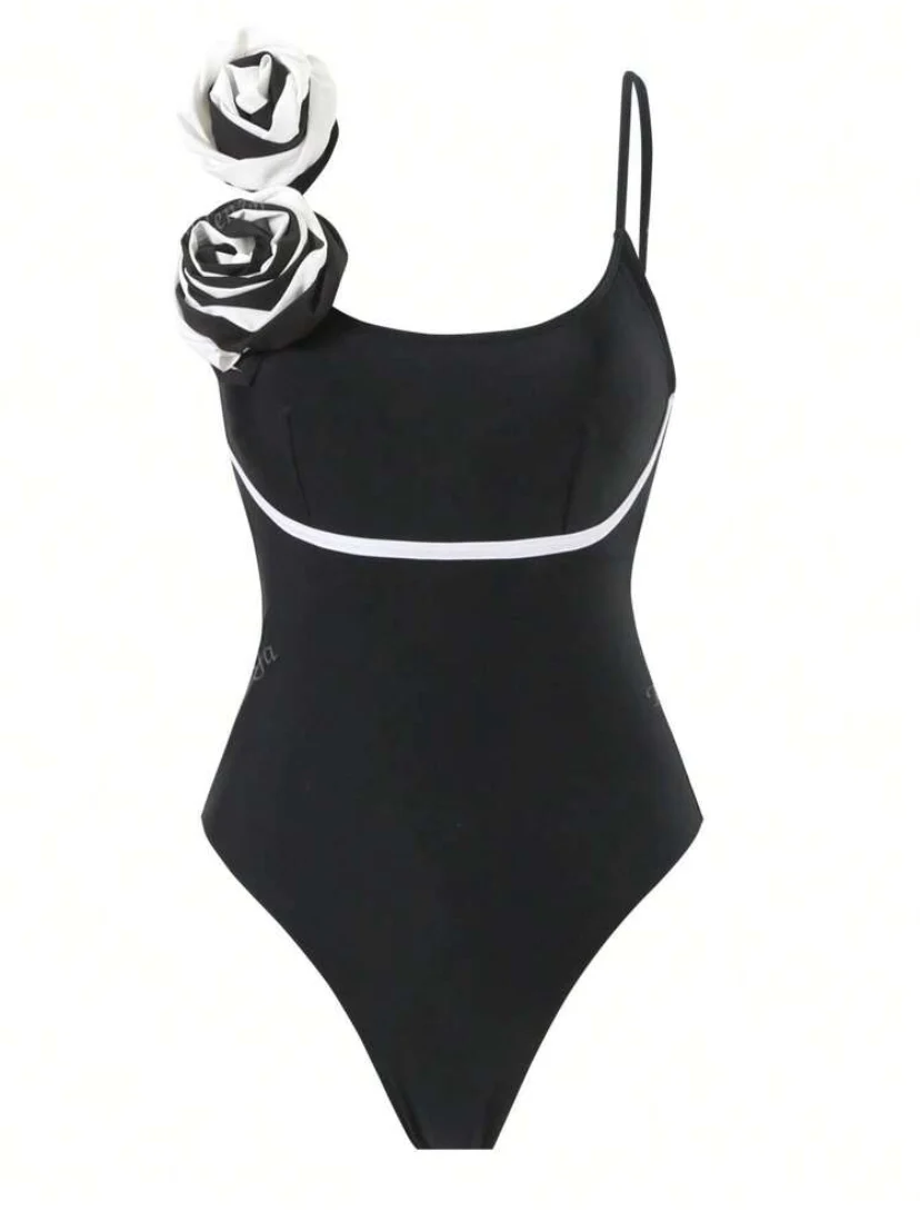 Shein 3D Flowers One-Piece Swimwear With Cash - Image 6