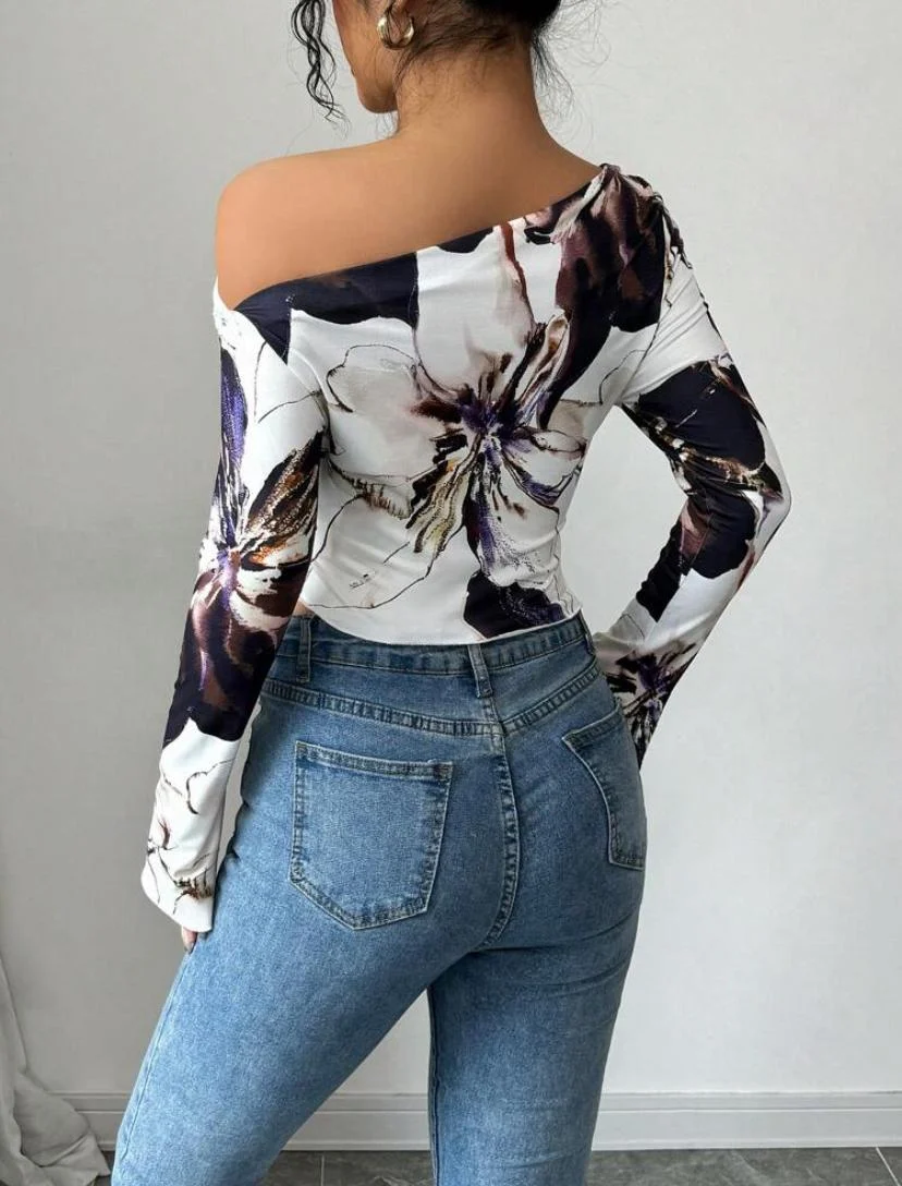 Shein Off-Shoulder Printed Longsleeve - Image 3