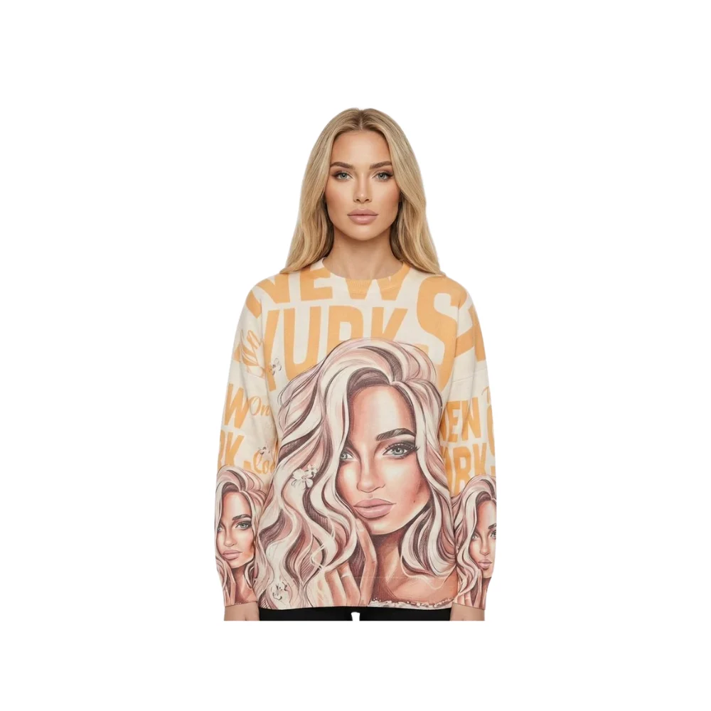 Oversized Printed Sweater - Image 3