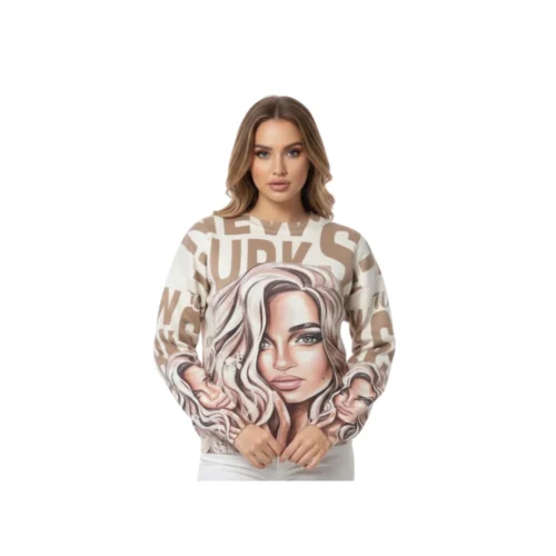 Oversized Printed Sweater