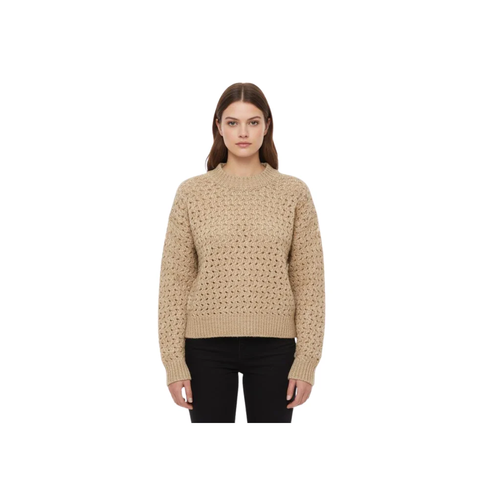 Wool Knit Cropped Sweater - Image 3