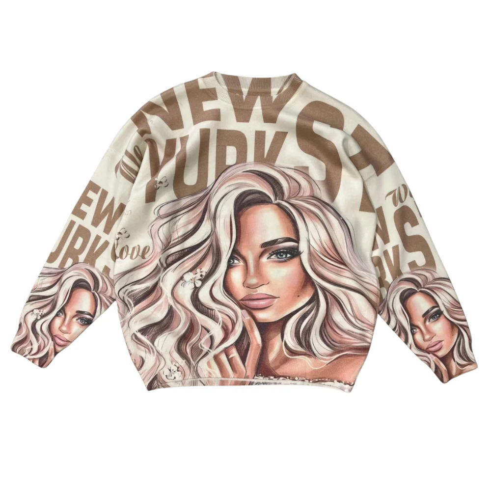 Oversized Printed Sweater - Image 6