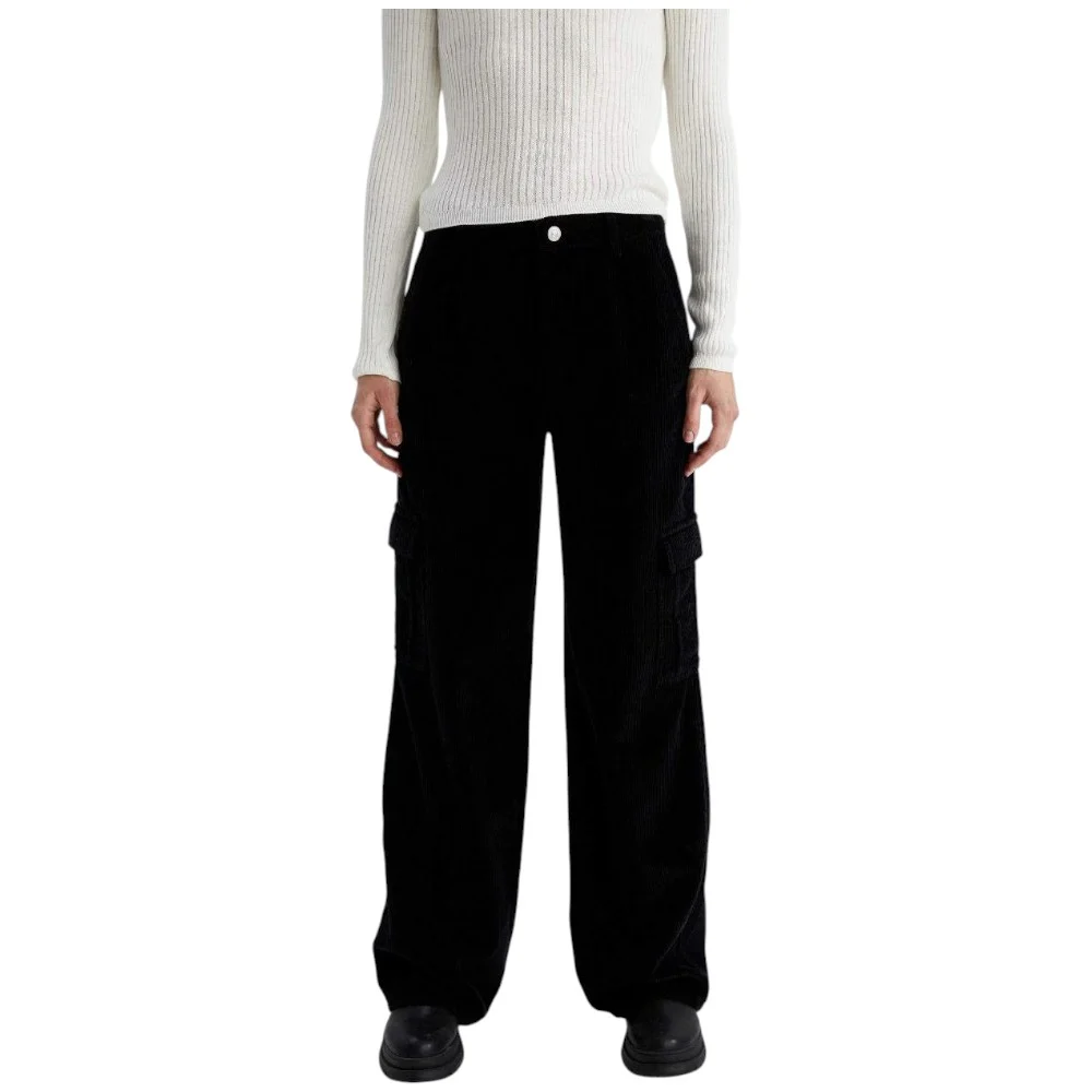 Defacto Velvet Winter Straight Pants