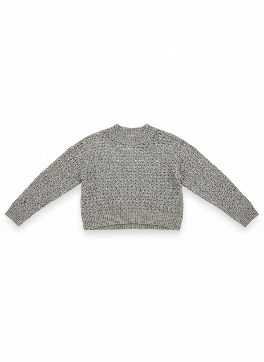 Wool Knit Cropped Sweater - Image 7