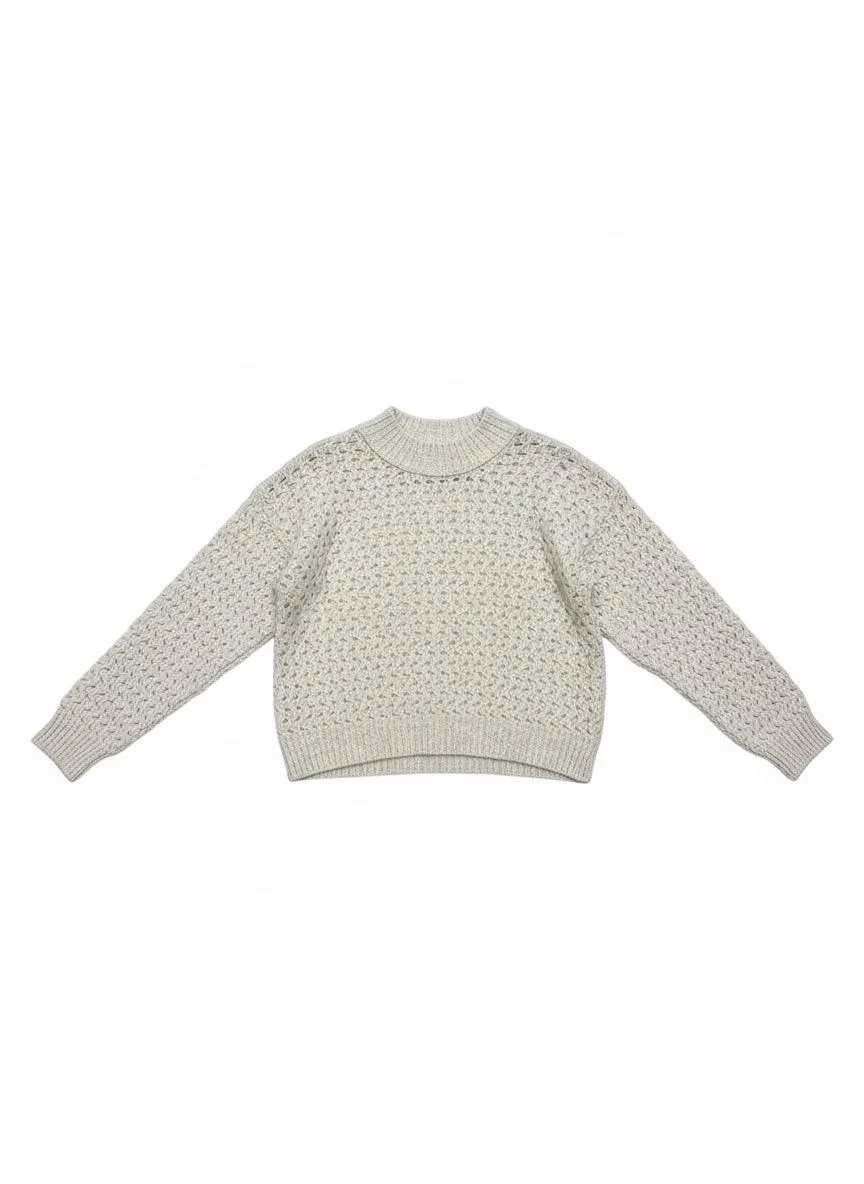 Wool Knit Cropped Sweater - Image 10