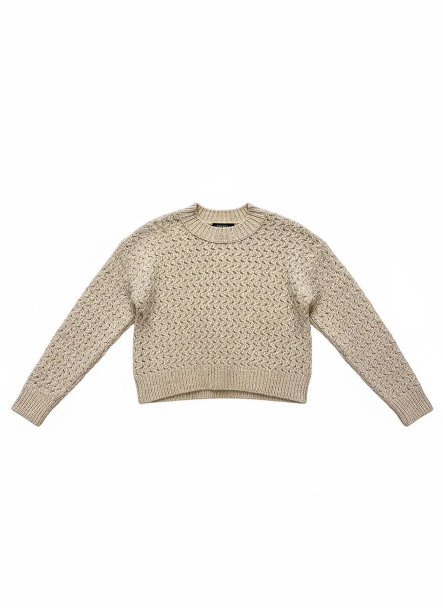 Wool Knit Cropped Sweater - Image 6