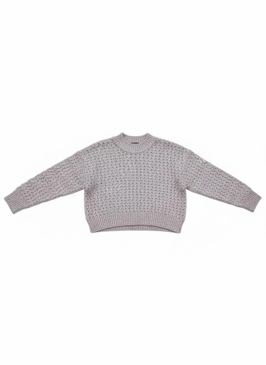 Wool Knit Cropped Sweater - Image 8