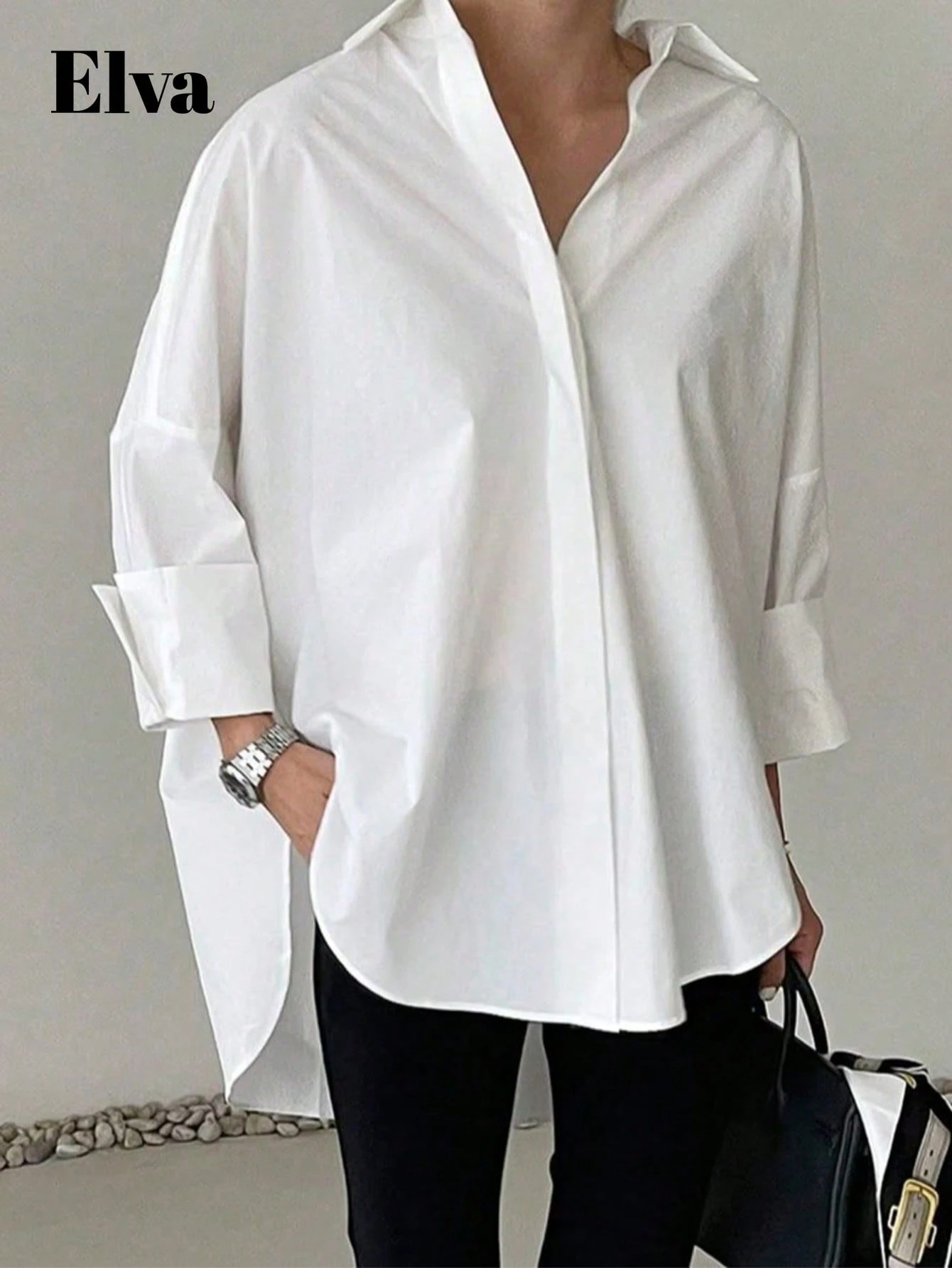 Women Loose Fit white Shirt
