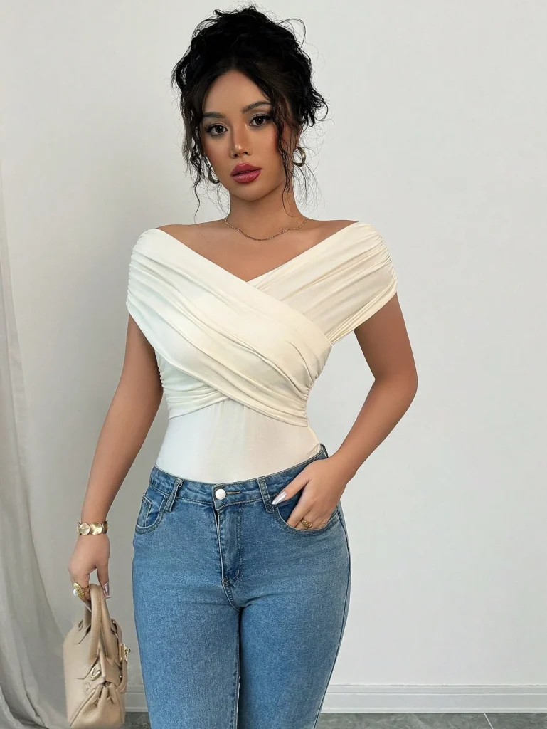 Plain Colored Women Bodysuit